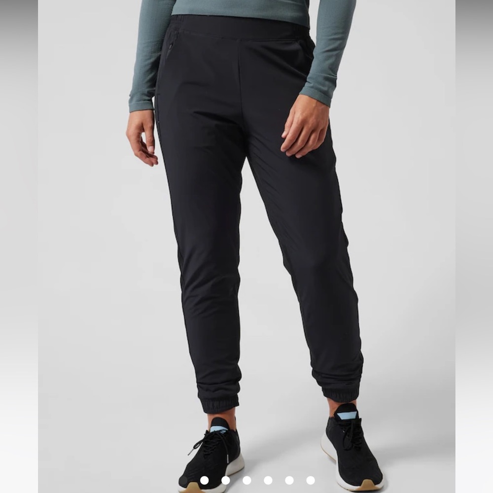 Athleta Brooklyn Lined Joggers, Black, Size 4